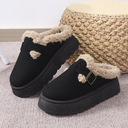 Thick-Soled Plush Slippers