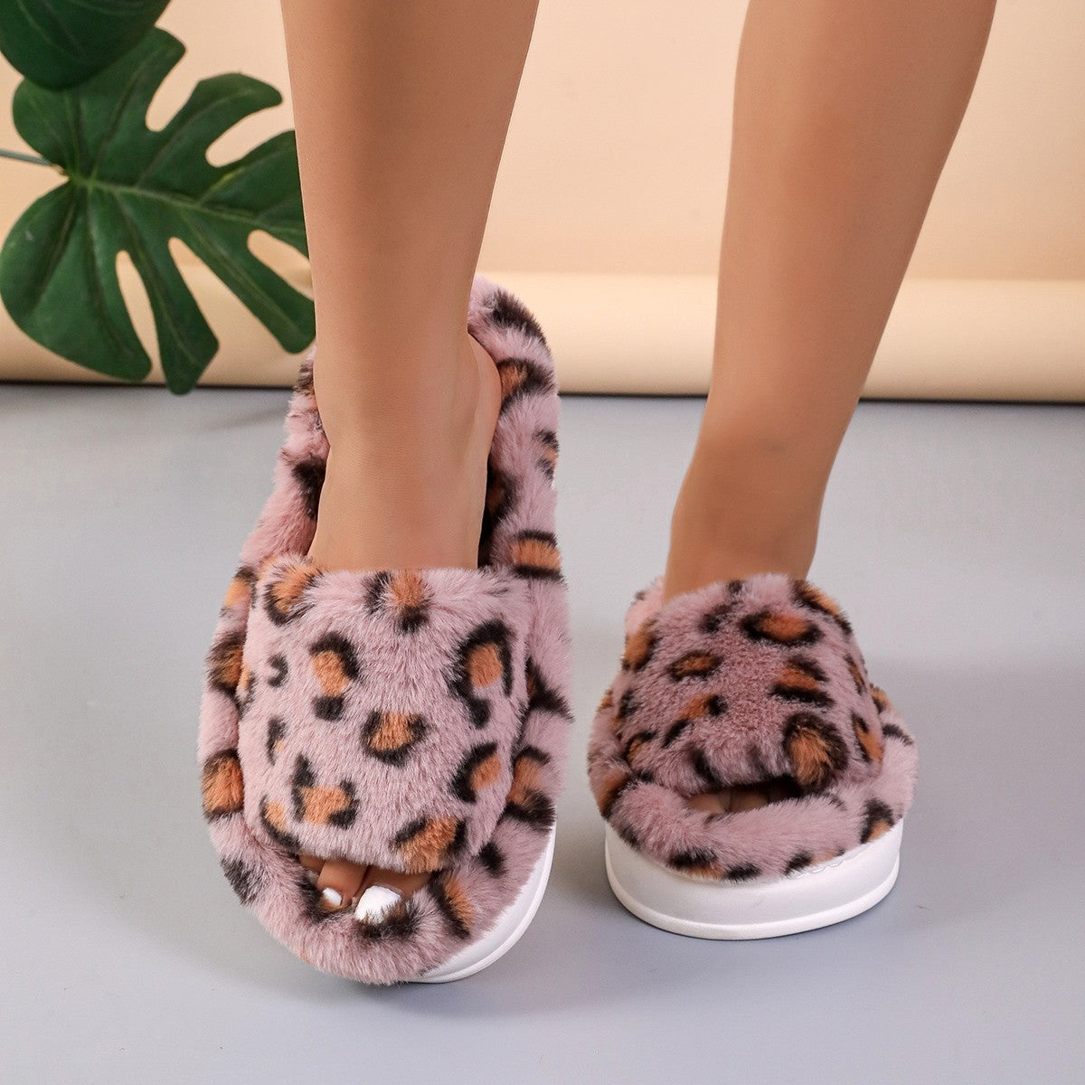 Leopard Print Slippers