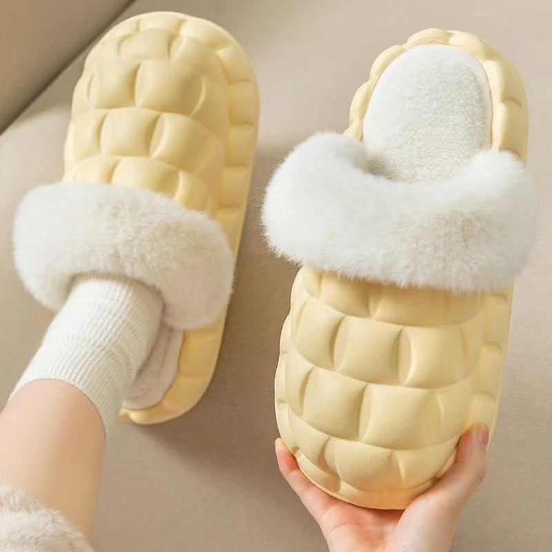 Bubble Slippers with Detachable Plush Lining