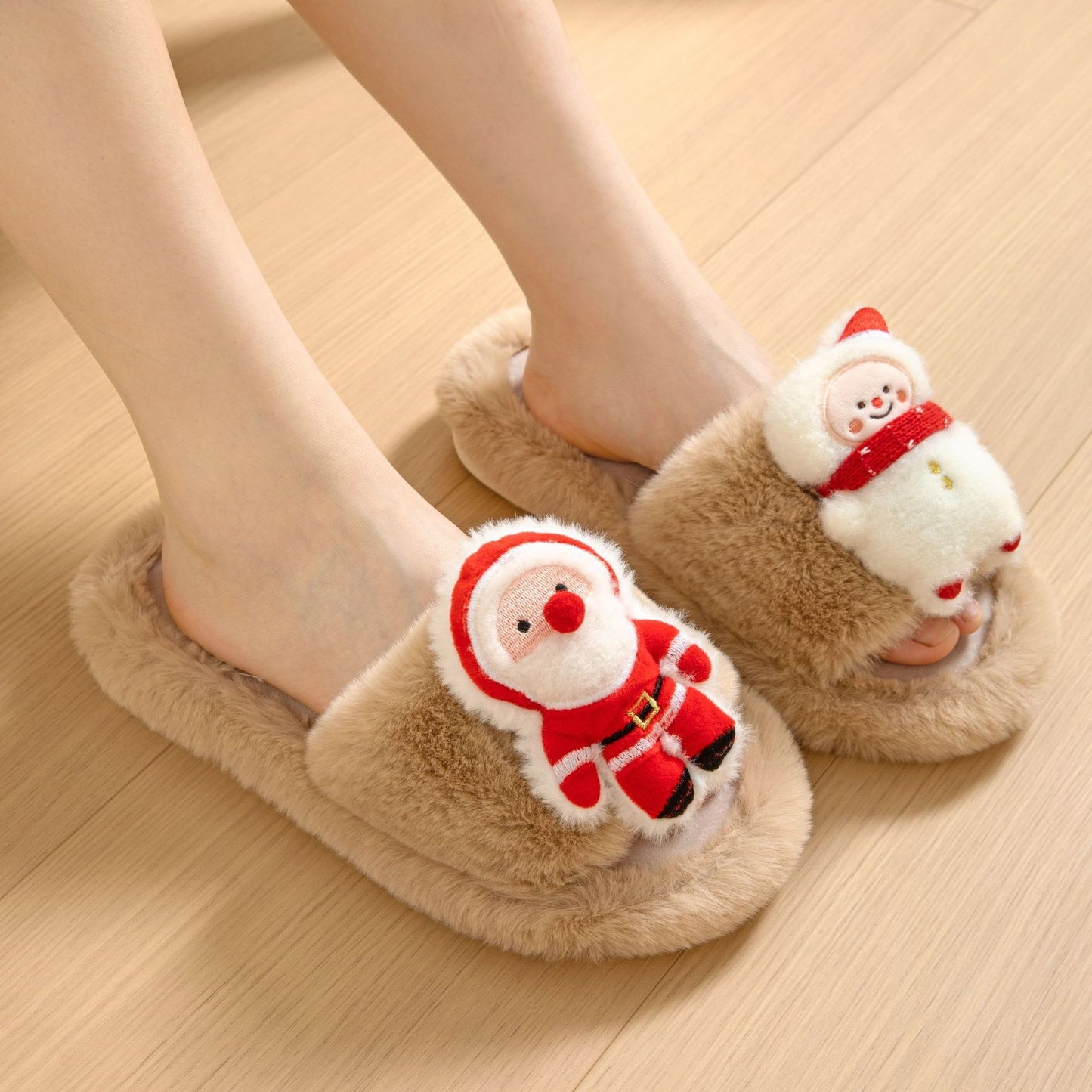 Santa and Snowman Slippers