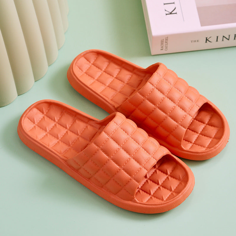 Summer Checkered Solid Color Slippers