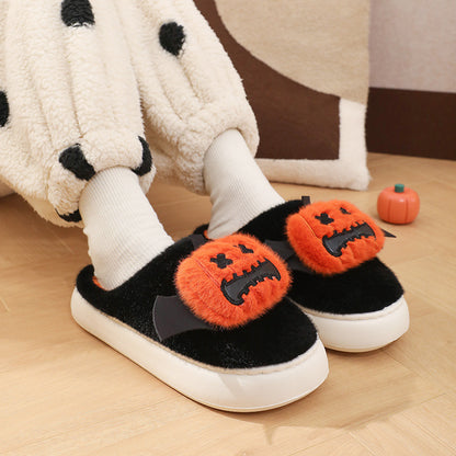 Pumpkin Bat Home Slippers