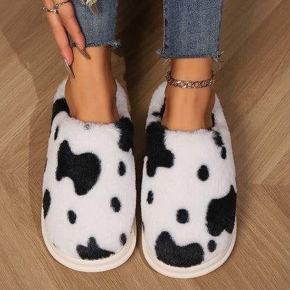 Cow Print Slippers