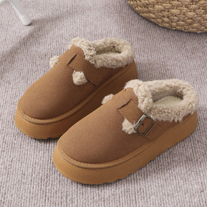 Thick-Soled Plush Slippers