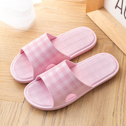 Plaid Print Slippers