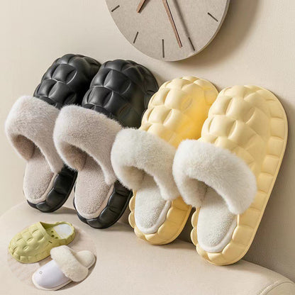 Bubble Slippers with Detachable Plush Lining