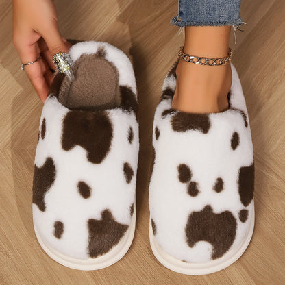 Cow Print Slippers