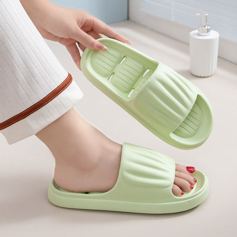 Solid Color Open-Bottom Slippers