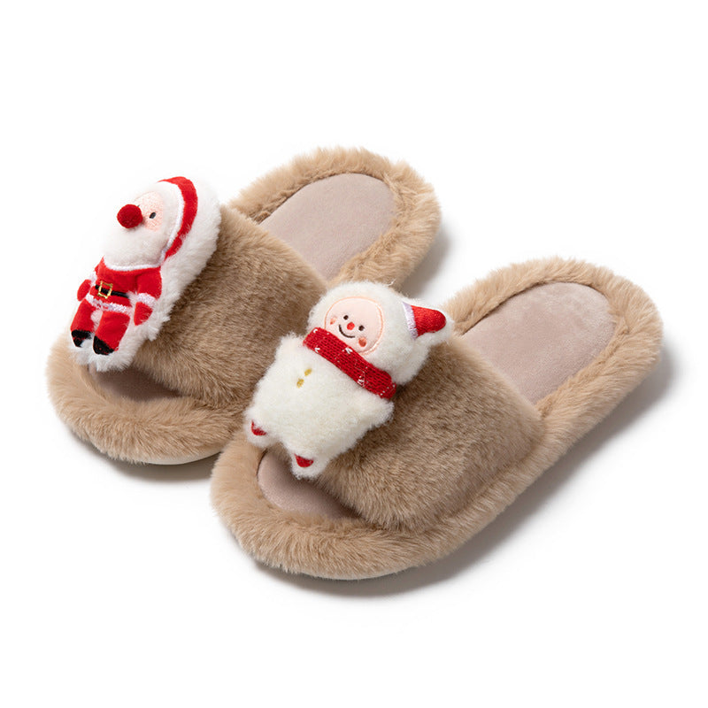 Santa and Snowman Slippers