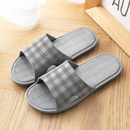 Plaid Print Slippers