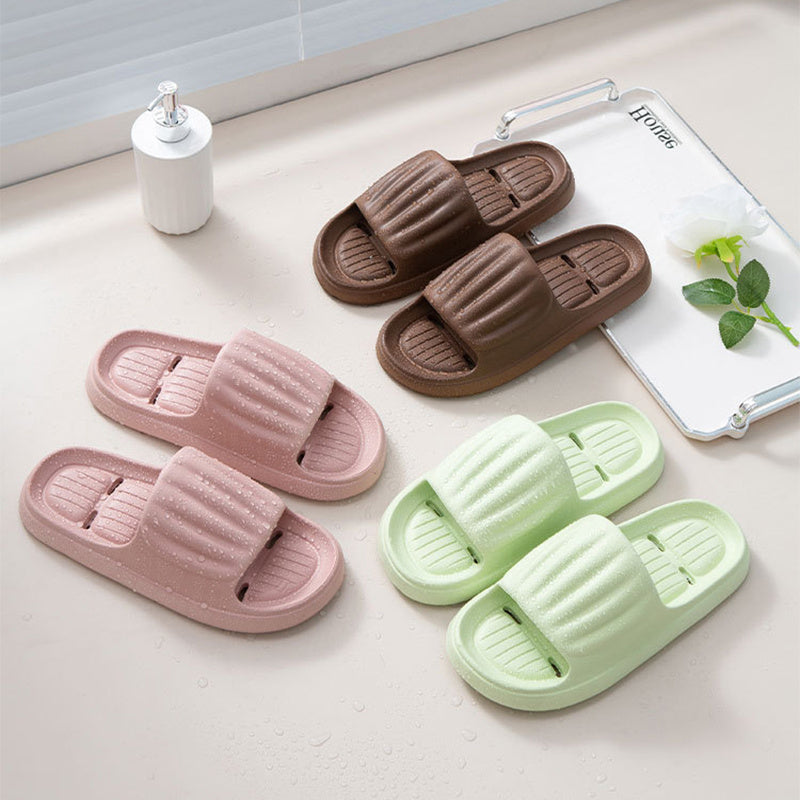 Solid Color Open-Bottom Slippers