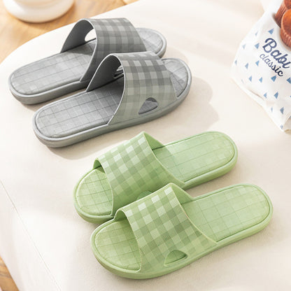 Plaid Print Slippers