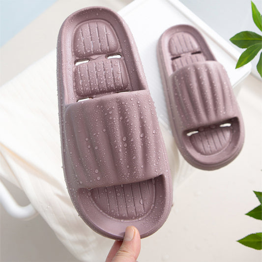 Solid Color Open-Bottom Slippers