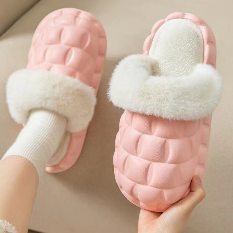 Bubble Slippers with Detachable Plush Lining