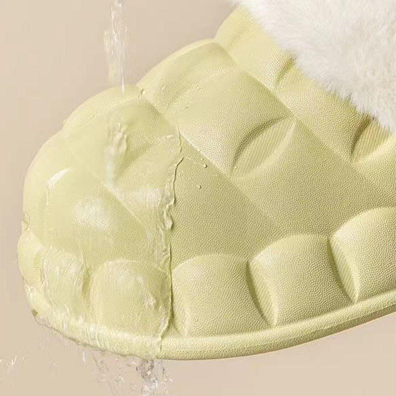 Bubble Slippers with Detachable Plush Lining