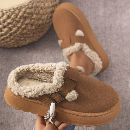 Thick-Soled Plush Slippers