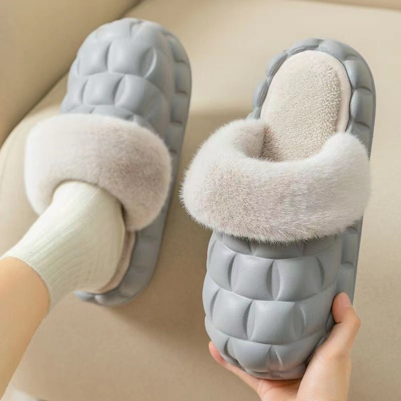 Bubble Slippers with Detachable Plush Lining