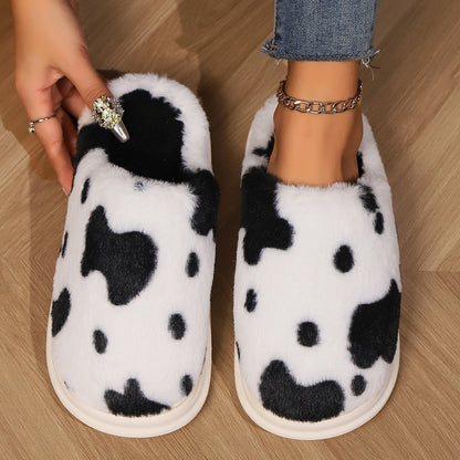 Cow Print Slippers