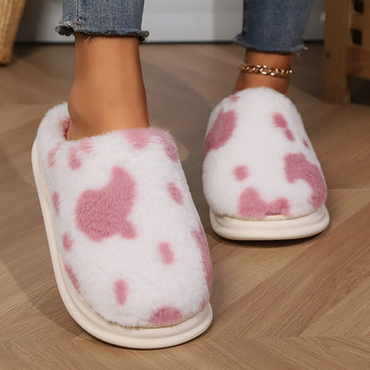 Cow Print Slippers